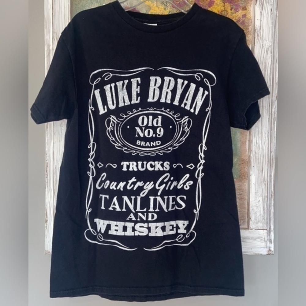Luke Bryan Farm Tour 2015 Concert T Shirt M Black Double Sided